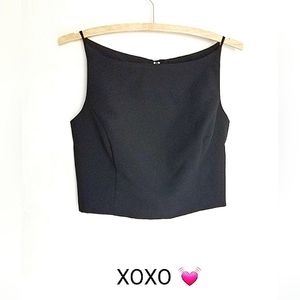 Square Neck Sleeveless Dress Crop Top